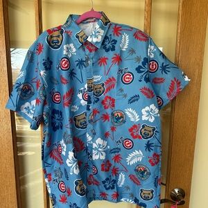 Iowa Cubs Themed Blue Men's Hawaiian Shirt